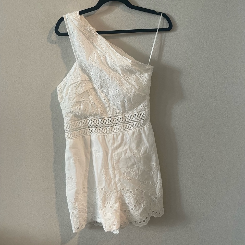 Endless Rose One Shoulder Lace Romper